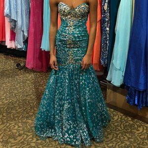 Aqua Party Gown